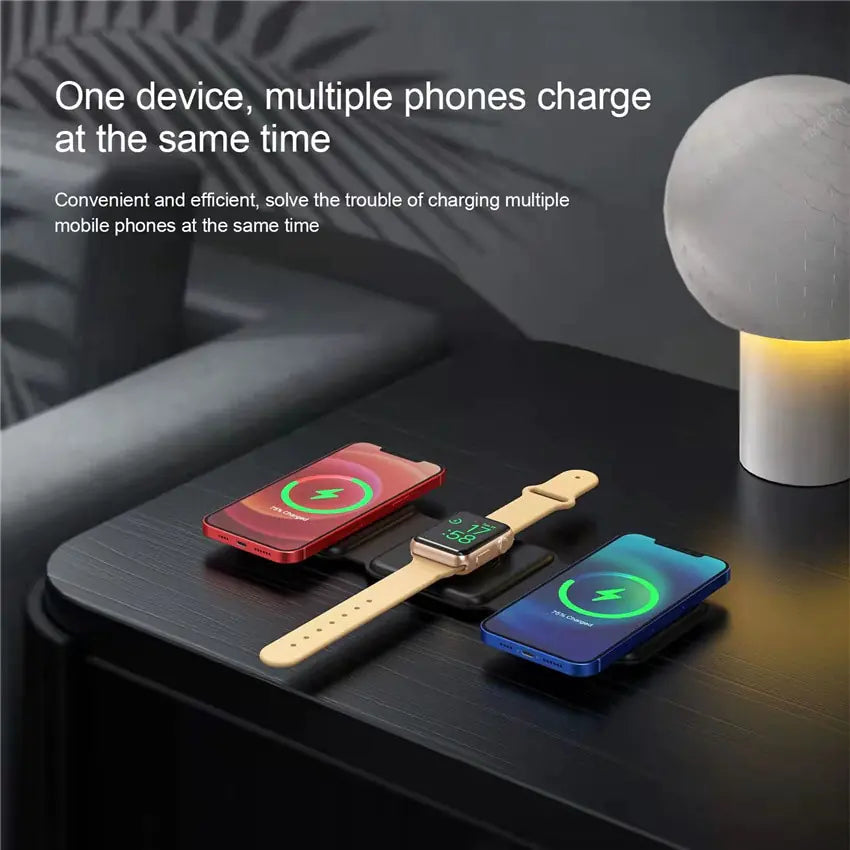 3 in 1 Magnetic Wireless Charger Pad