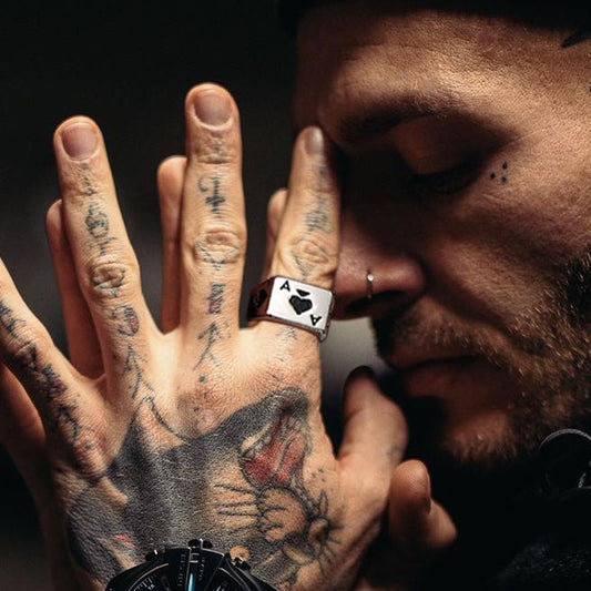 Ace Of Spades Signet Ring Pi-Mart