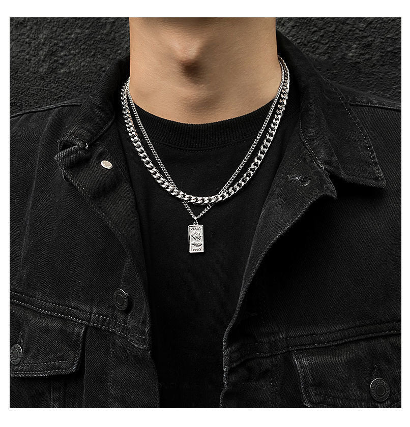 Double Layer Cuban Chain Necklace