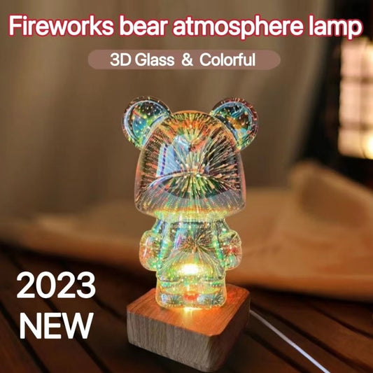 3D Bear Firework Light Lamp