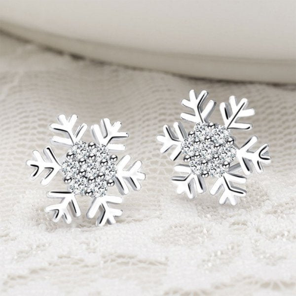 Christmas Snowflake Stud Earrings